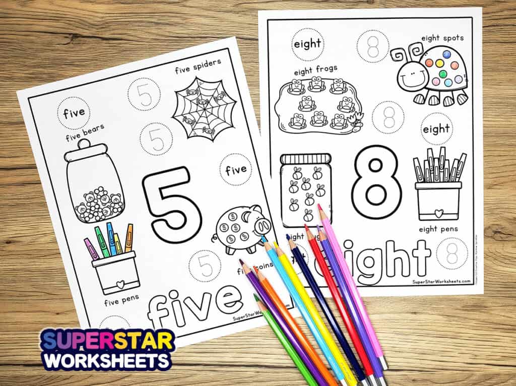 Preschool number worksheets