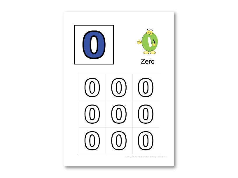 Number coloring sheet