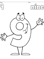Happy numbers coloring pages to preschool level