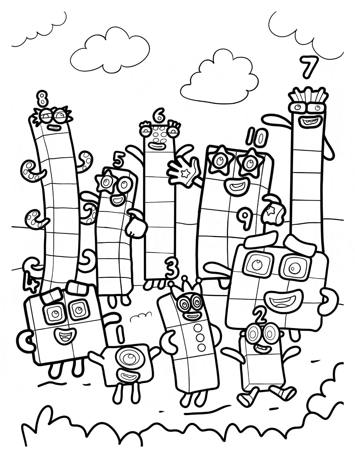 Numberblocks coloring pages by coloringpageswk on