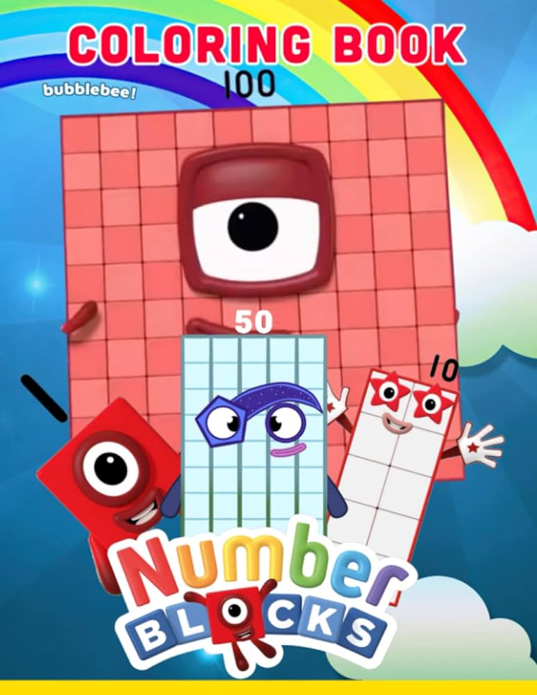 Numberblocks coloring book coloring book with fun easy and relaxing coloring pages coloring books for children buy online at best price in k
