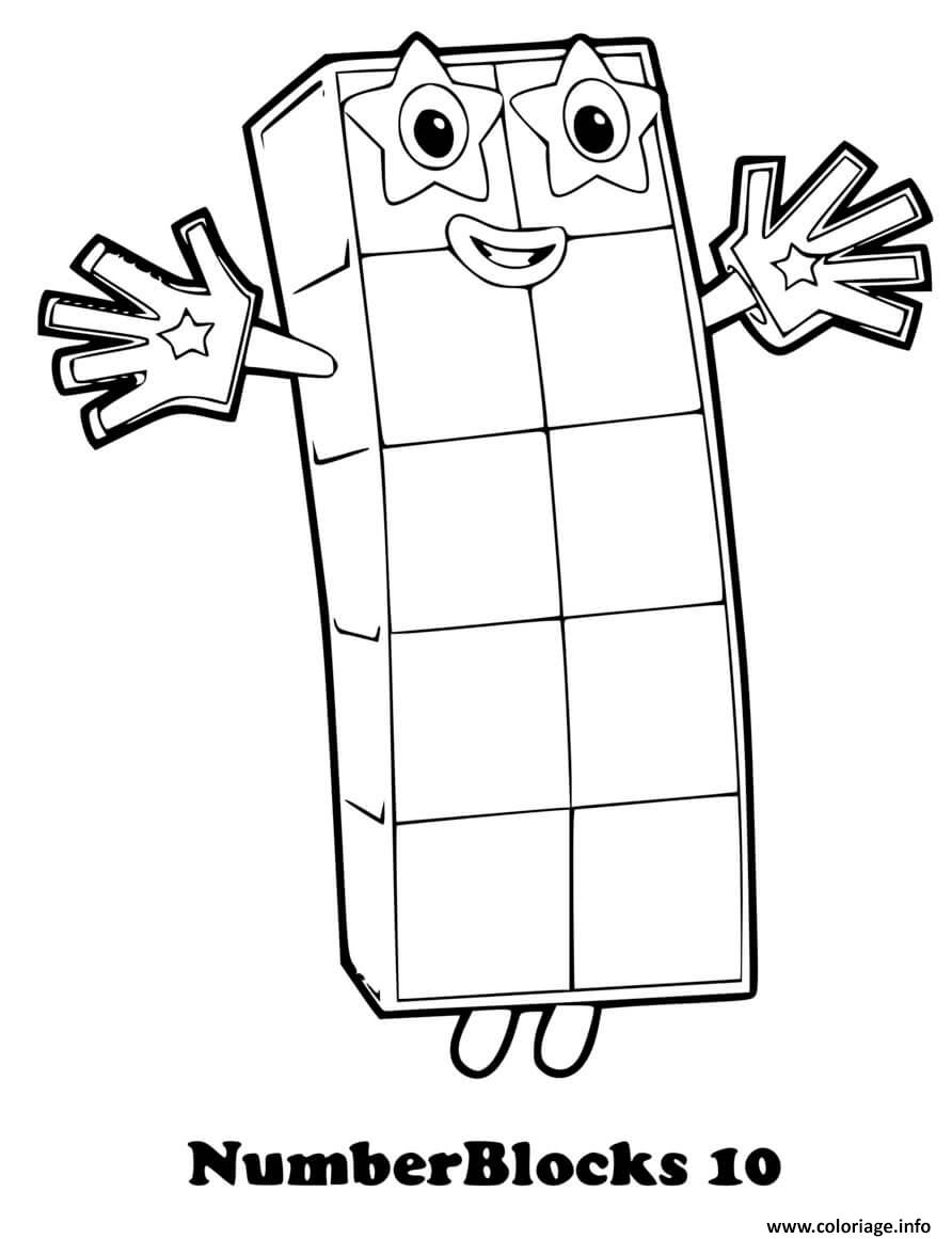 Numberblocks ten dessin numberblocks ã imprimer