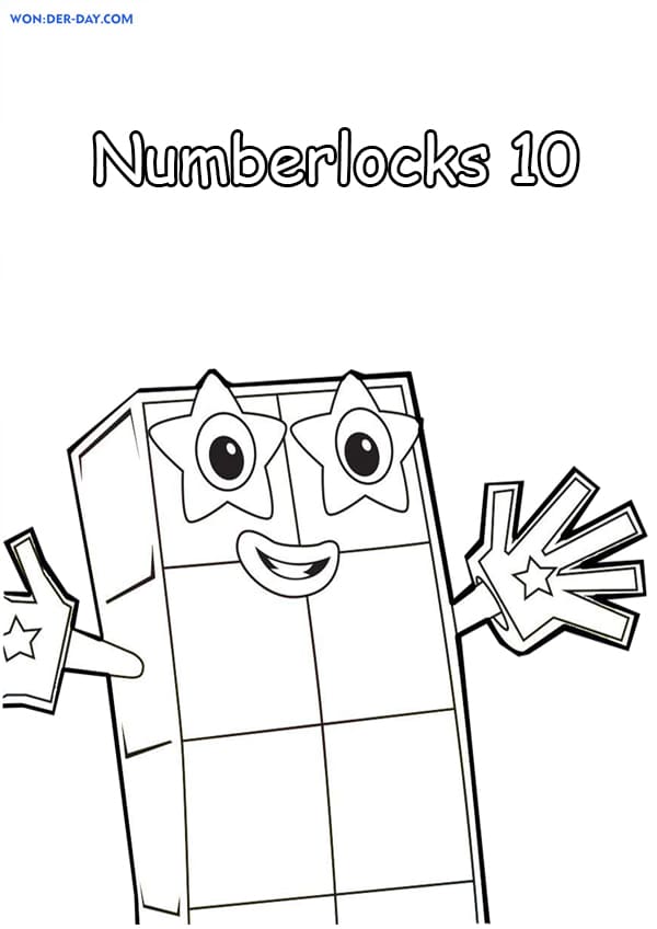 Numberblocks coloring pages