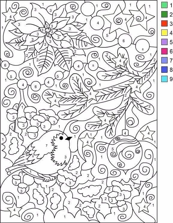 Color by number for adults free printable