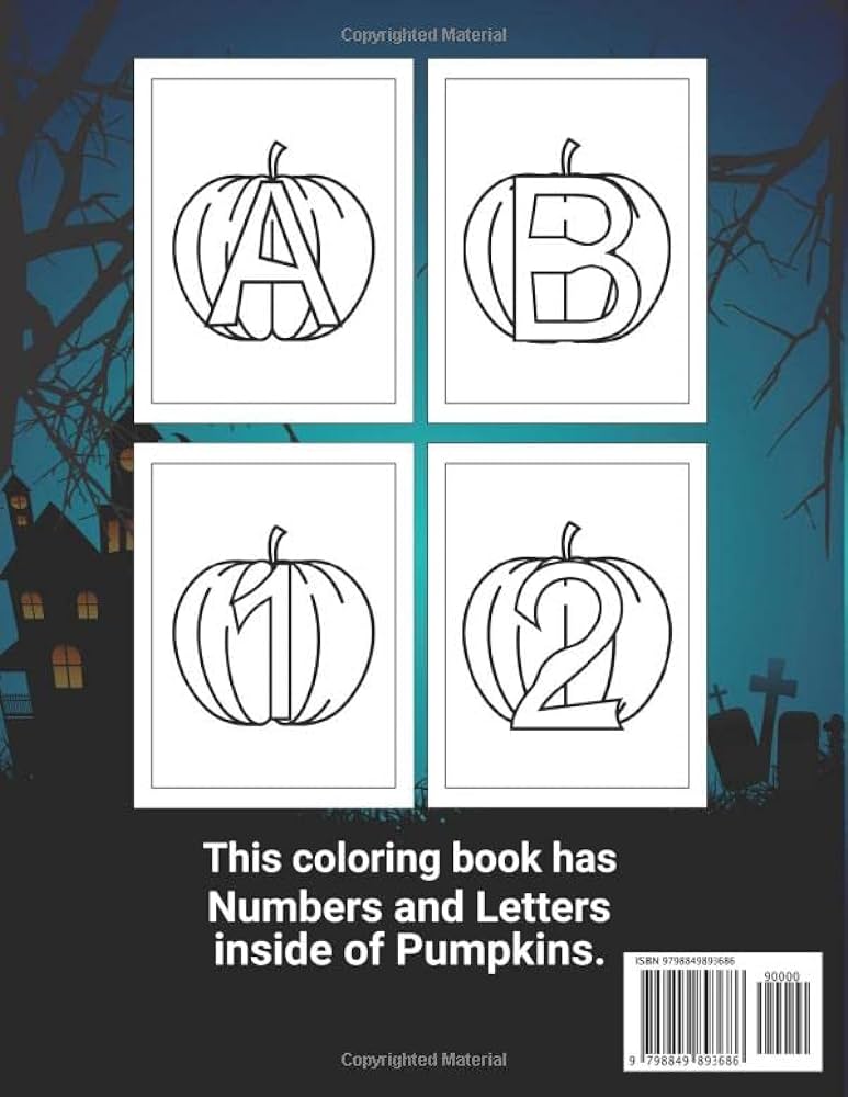 Halloween pumpkin coloring book for toddlers ages