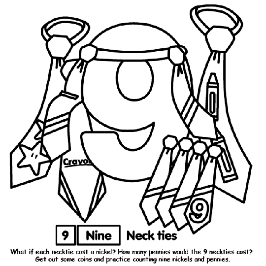 Number coloring page