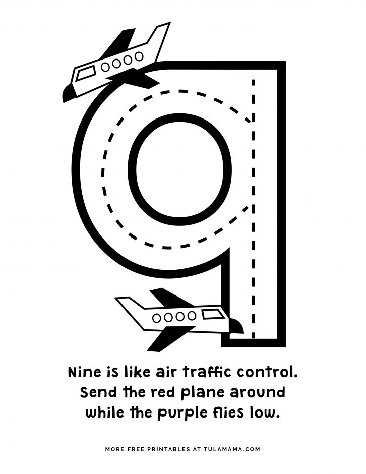 Free cute number coloring pages for fun learning