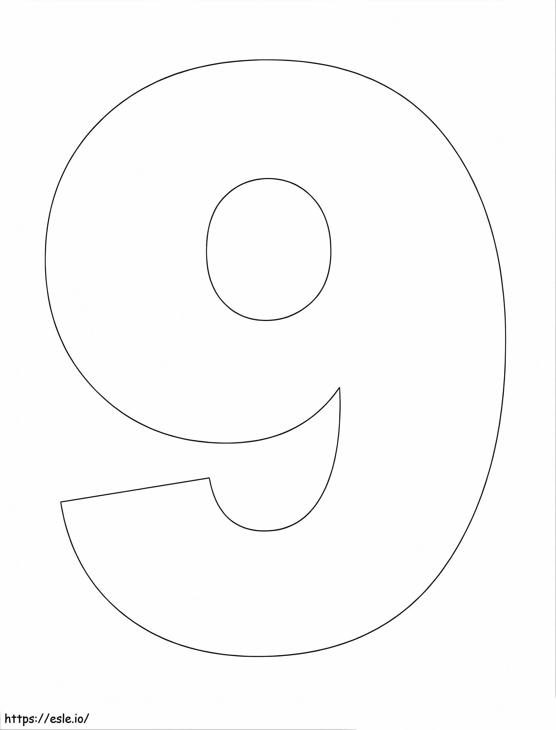 Free number coloring page
