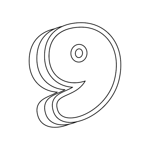 Premium vector coloring page with number for kids