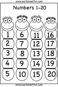 Number coloring free printable worksheets â