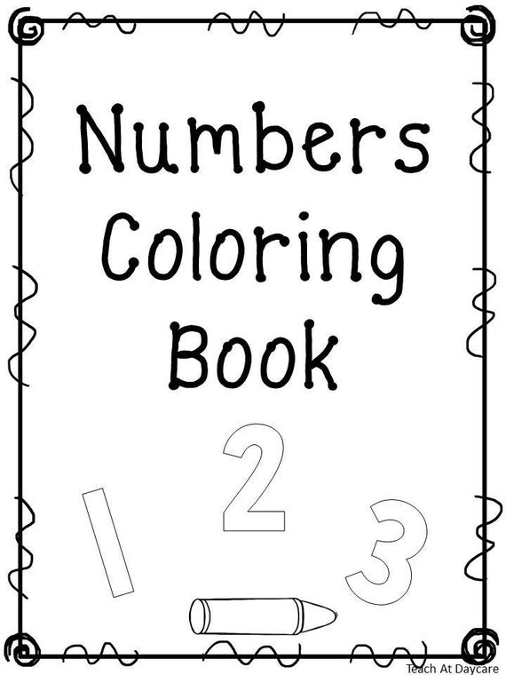 Printable number coloring book worksheets numbers