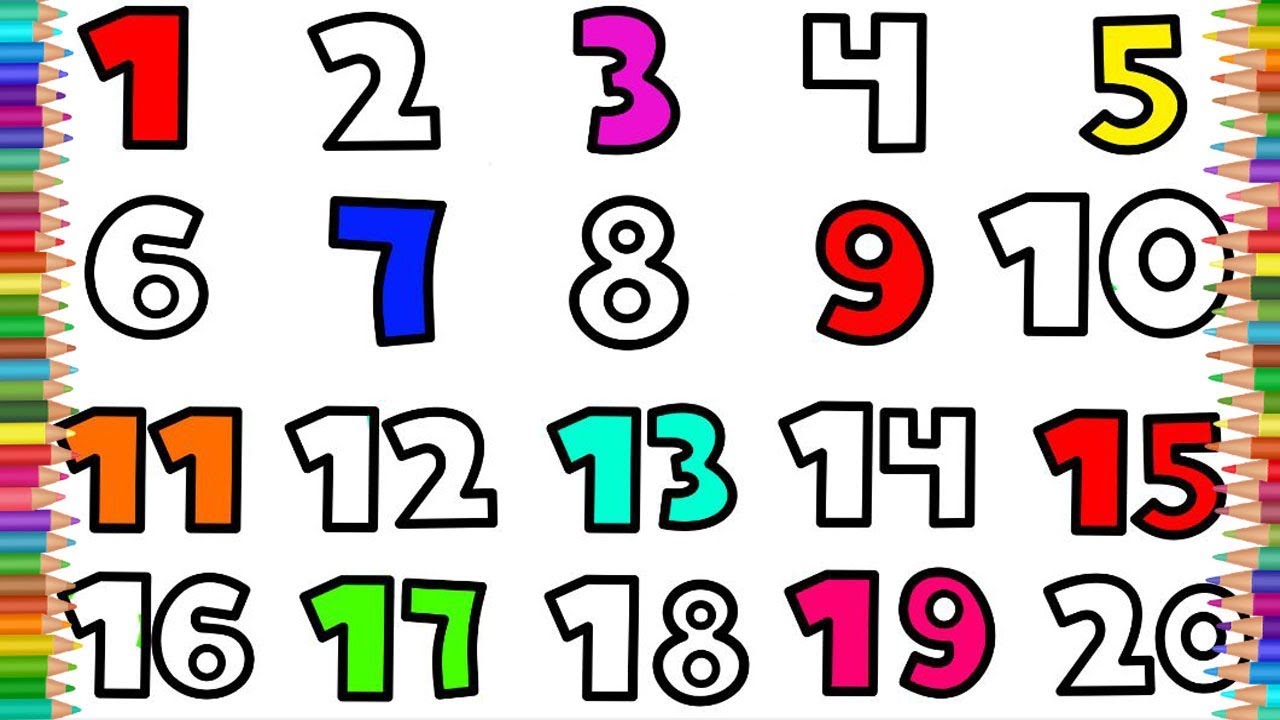 Learn and color numbers from
