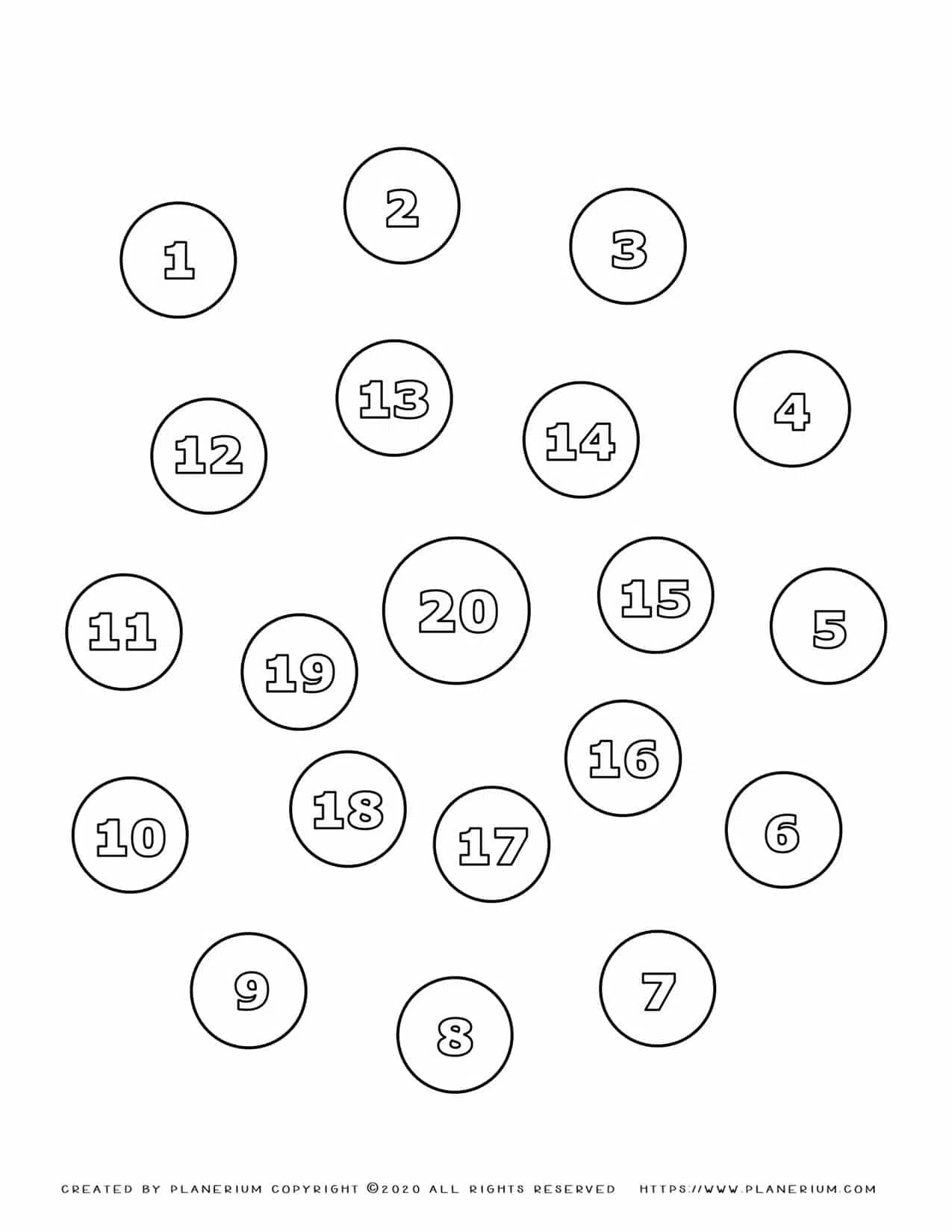 Number coloring pages