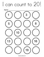 Number coloring pages