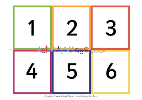Number flash cards
