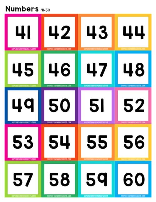 Number flashcards