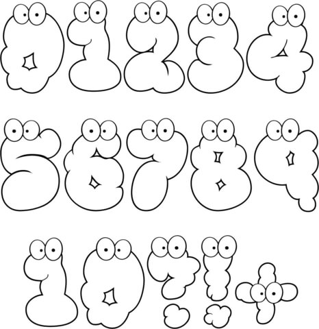 Cartoon numbers set
