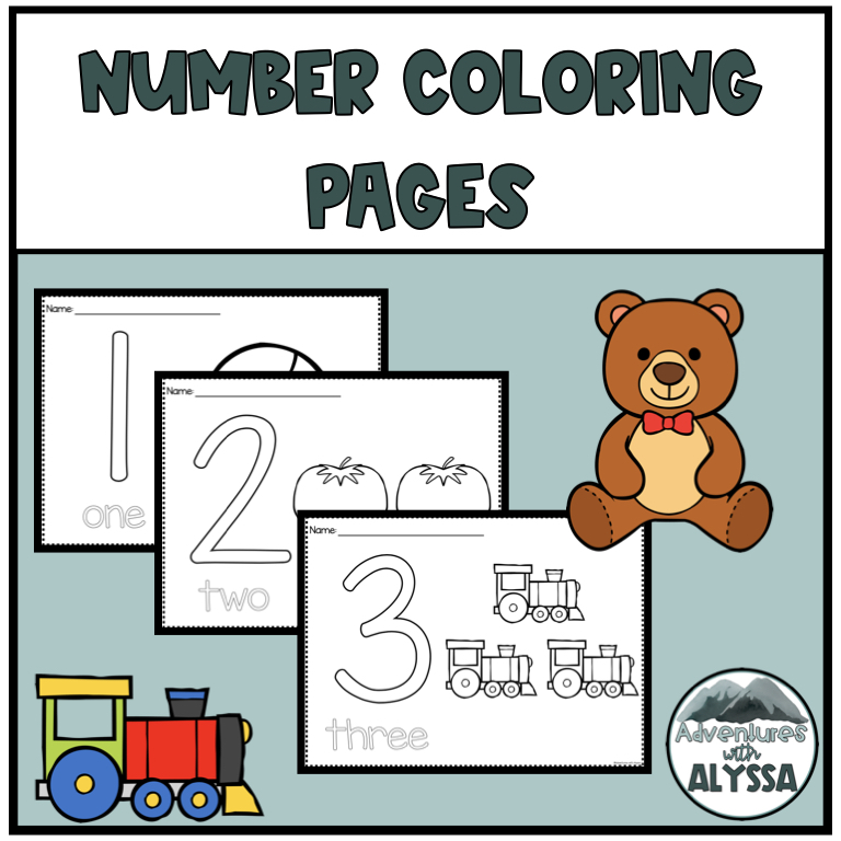 Number coloring pages