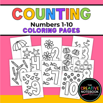 Numbers coloring pages counting