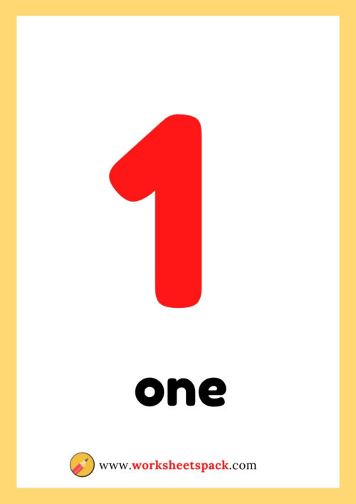 Numbers flashcards