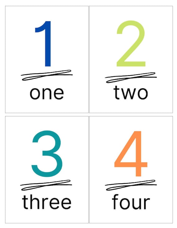 Number flashcards