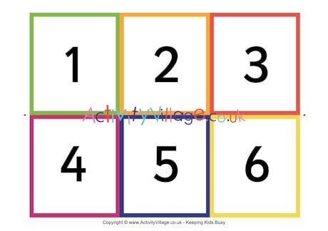 Number flash cards