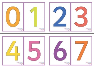 Number flash cards