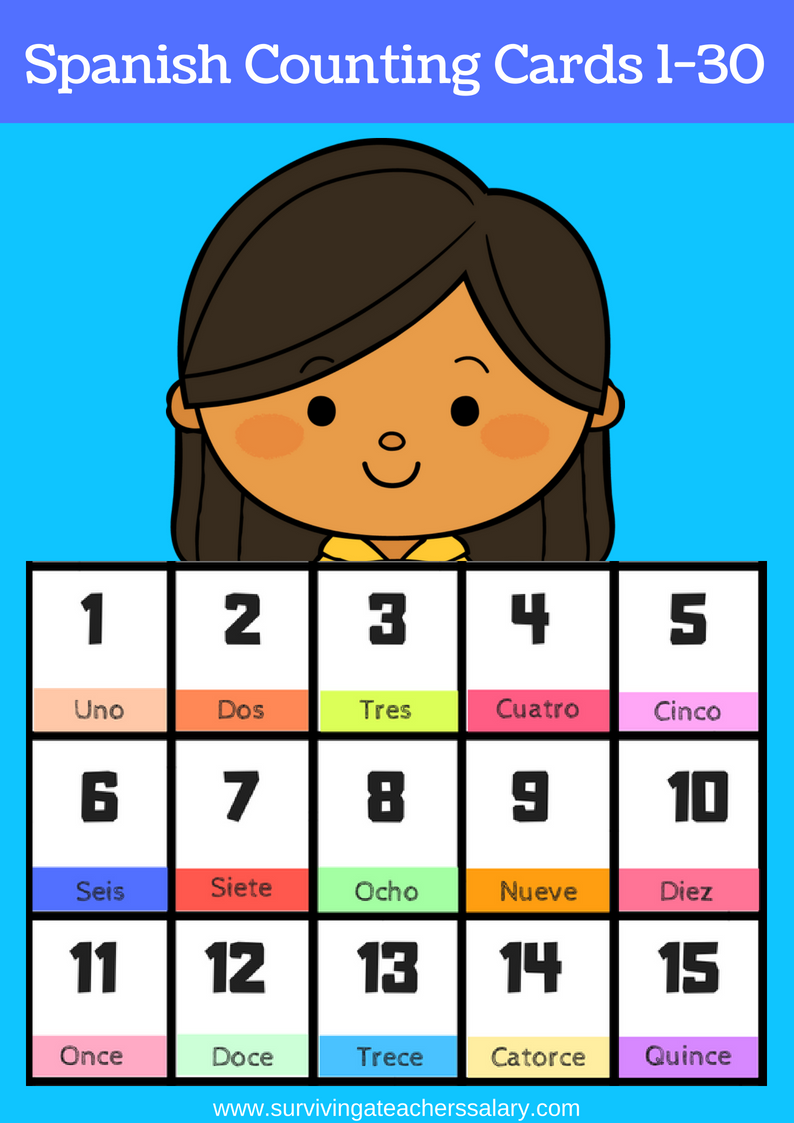 Free printable spanish flashcards numbers