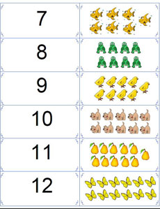 Printable number flashcards
