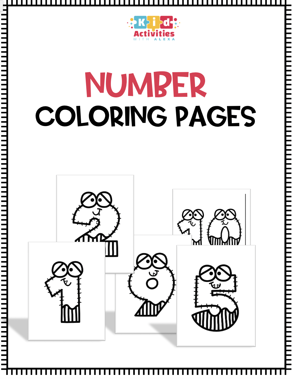 Learn numbers coloring pages pdf