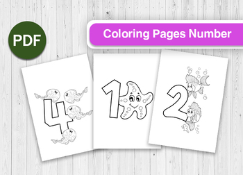 Coloring book numbers