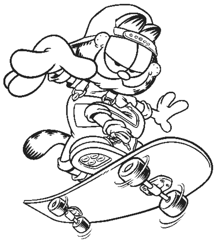 Skateboarding coloring pages