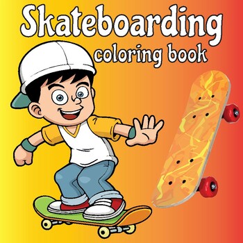 Skateboarding coloring book for kids skateboarding coloring pages