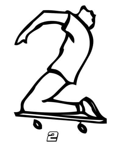 Number coloring page free printable coloring pages