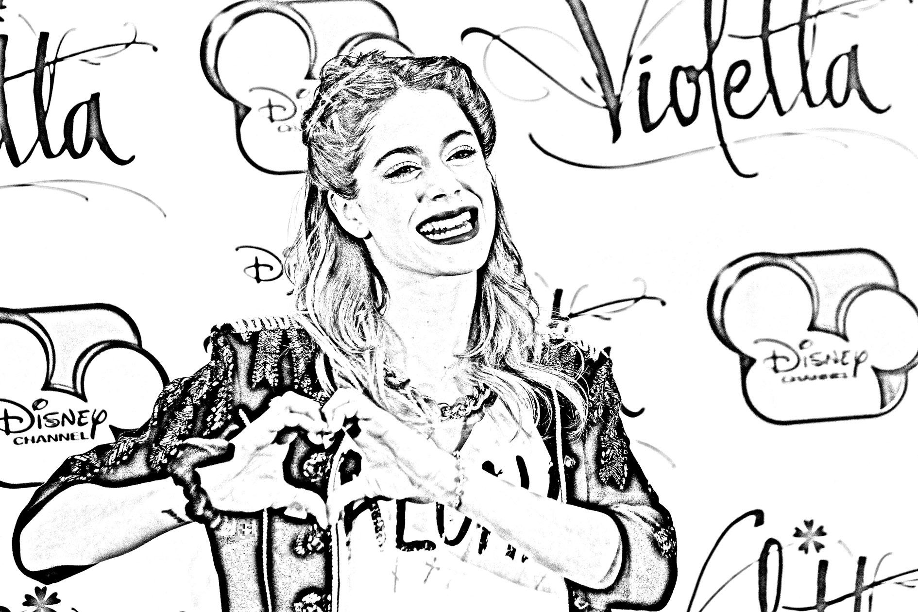 Violetta to color for children