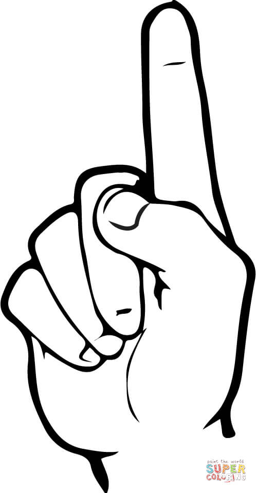 Asl number coloring page free printable coloring pages