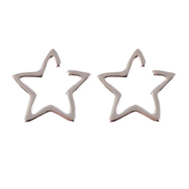 Fd minimalit hollow tar ear clip earring for women men no piercing teen party