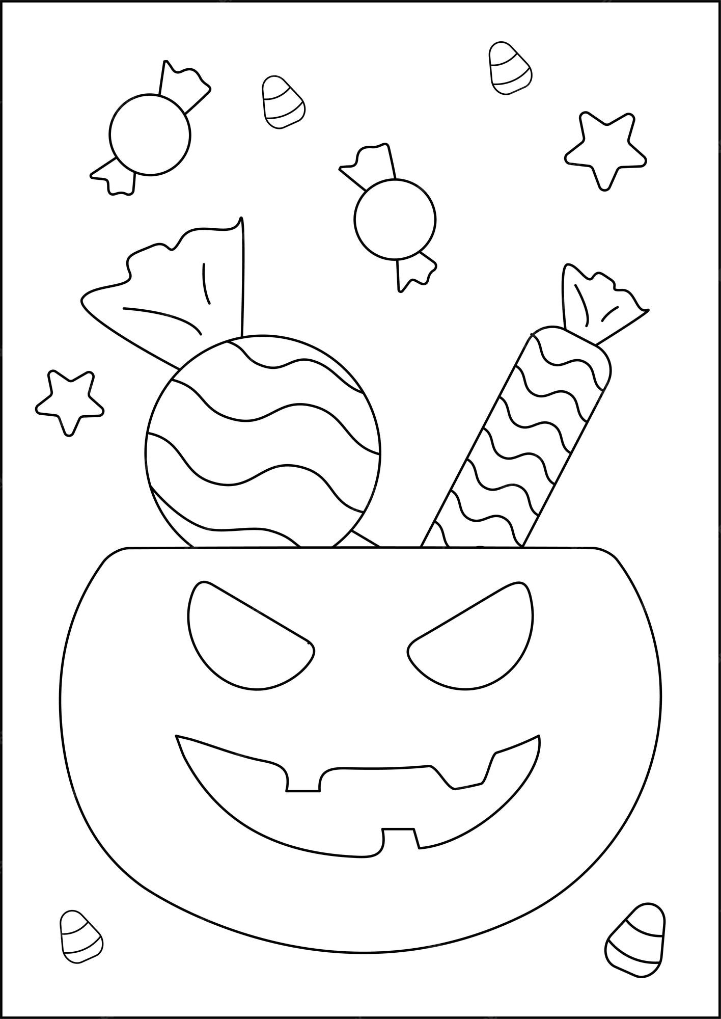 Pãgina pagina colorir halloween imprimir imagens â dowoad grãtis no freepik desenhos fãceis de desenhar de halloween
