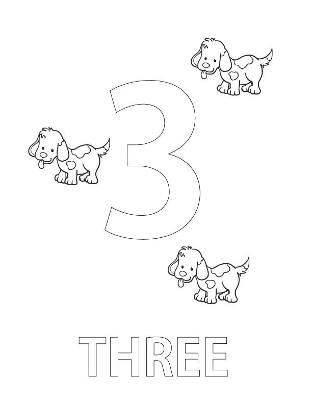 Numbers coloring page