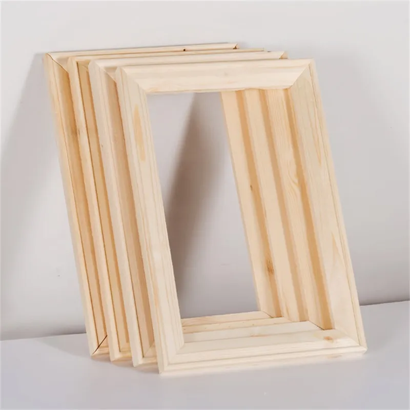 Rectangle wooden frames log color picture frame pine l type no carving photo oil painting inner frame mw g from â