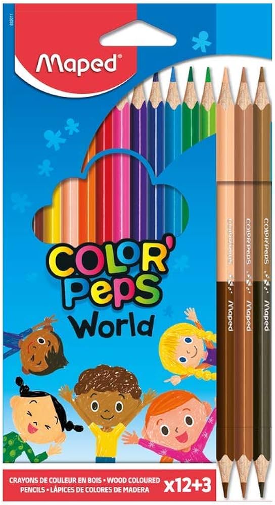 Maped colorpeps world color pencils set pack of duo sk color pencils set pack of multicolor model number home kitchen