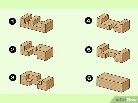Ways to solve a wooden puzzle