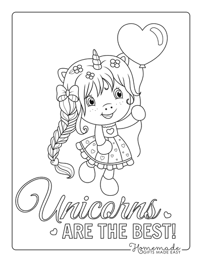 Magical unicorn coloring pages for kids adults