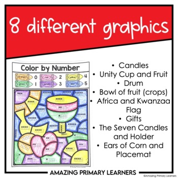 Kwanzaa activities coloring pages and worksheets color by number printables