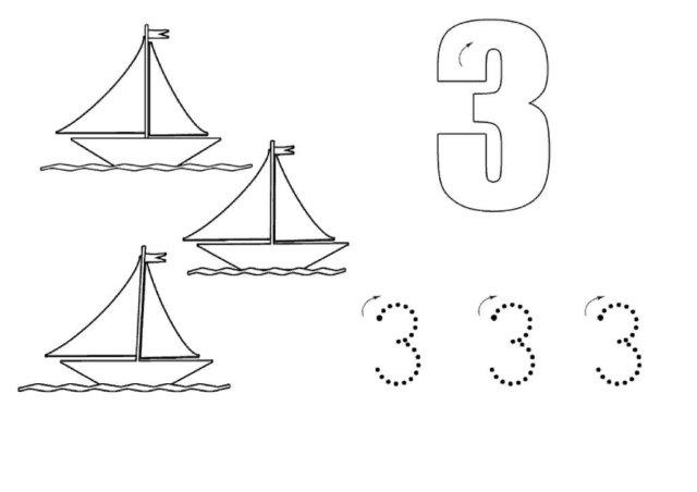 Number coloring pages printable