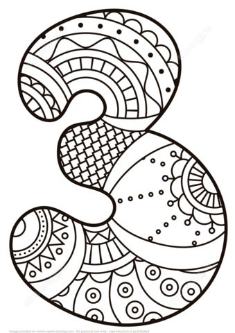 Number zentangle coloring page free printable coloring pages pãginas para colorear para imprimir gratis colorear por nãºmeros numero para colorear