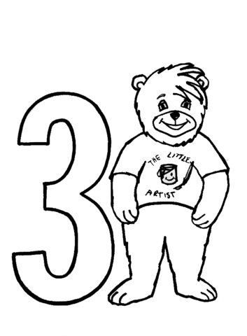 Number coloring page free printable coloring pages
