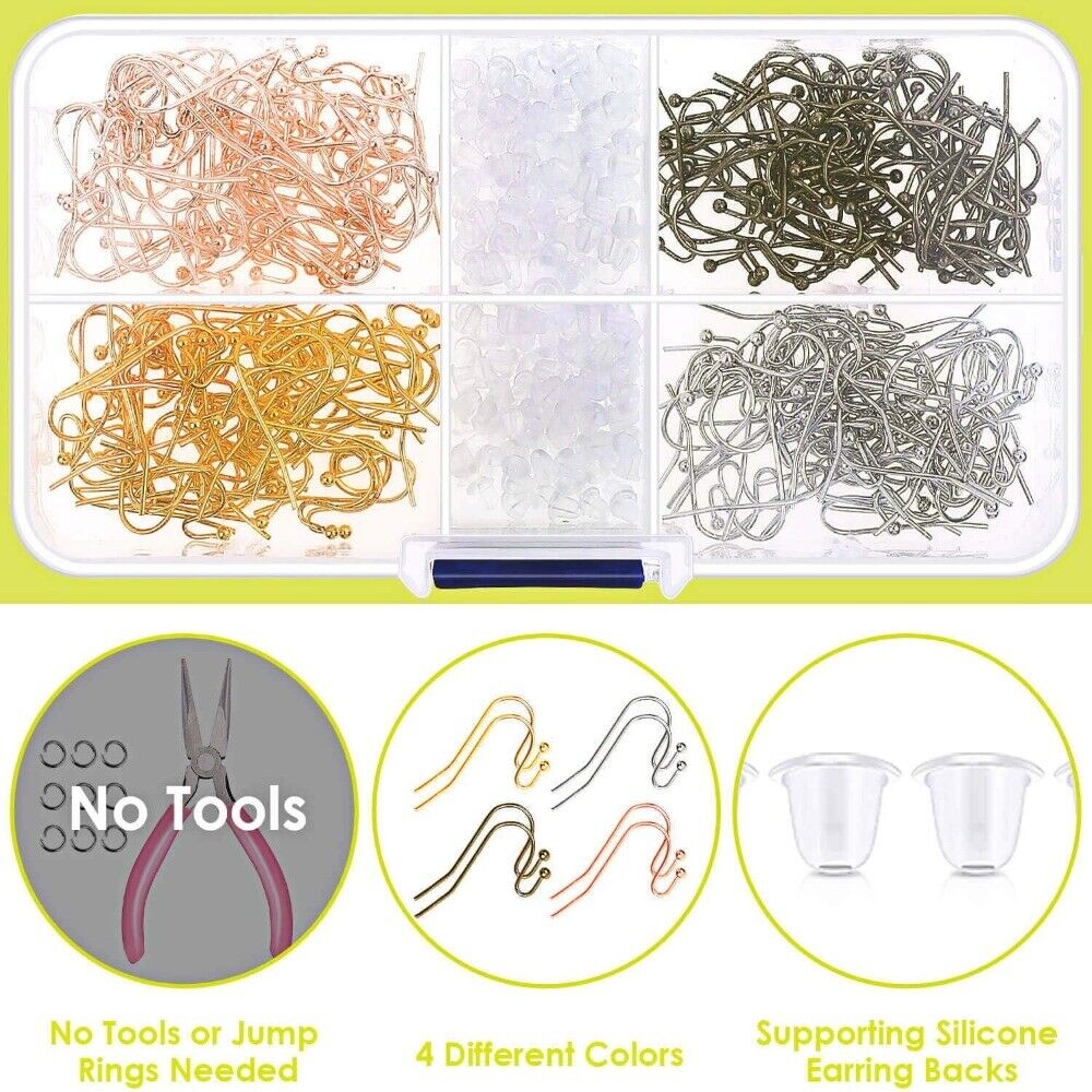 Pcs silver ball dots ear wires earring hooks for jewelry earring making