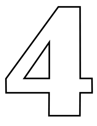 Number coloring page free printable coloring pages