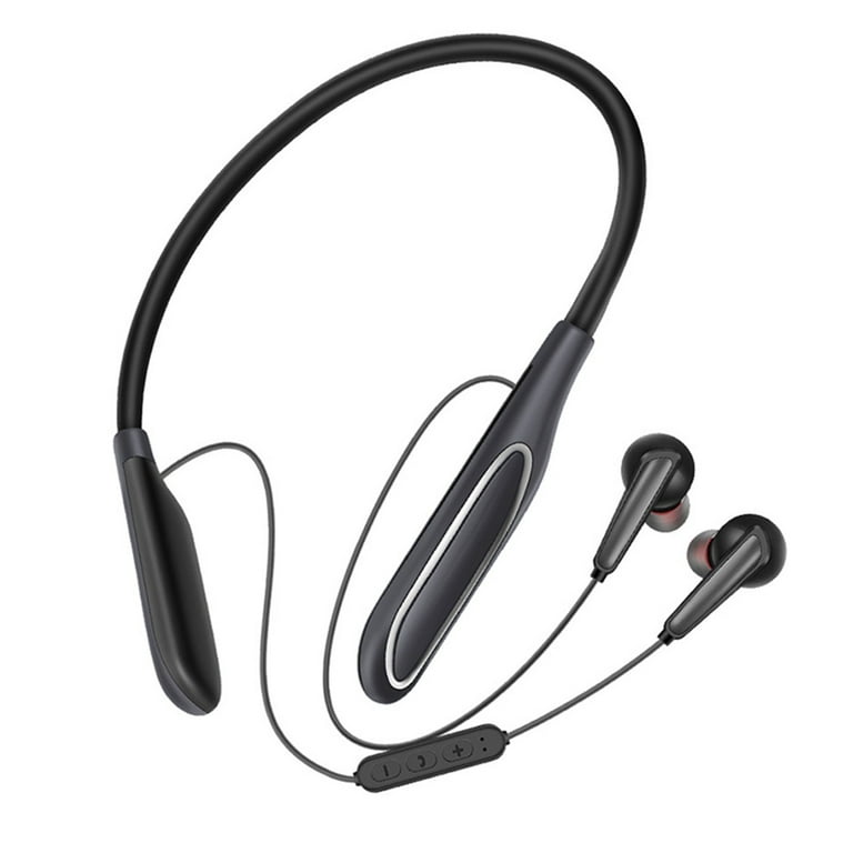 Nkoogh earbuds for small ear canals hanging bass stereo neck auto earphones with microphone bluetooth wireless hours buds connect headphones sports